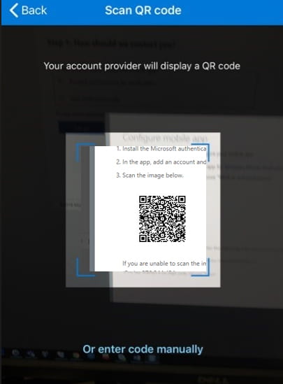 Scan a QR code 
