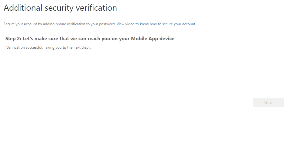 Additional security verification window